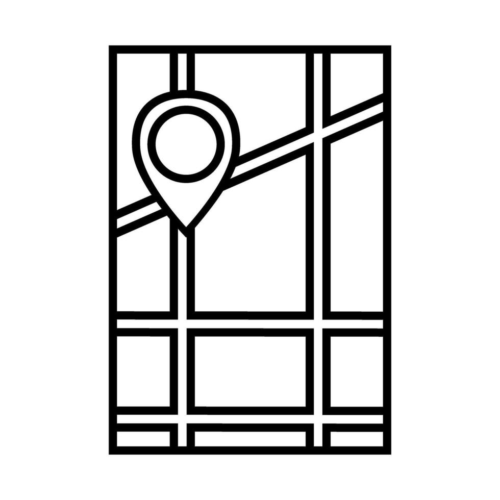 gps navigation map location icon illustration design graphic flat style shadow vector