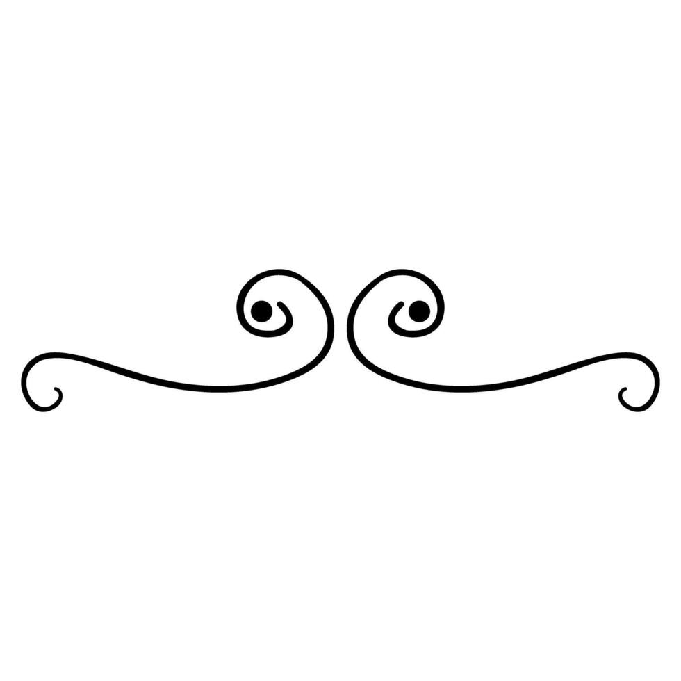Calligraphic design element. illustration in doodle style. vector