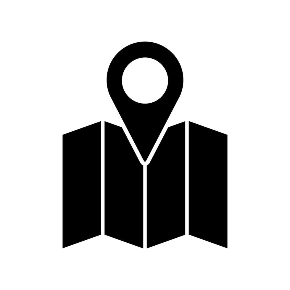 Pin on the map icon. Location symbol. Flat style illustration. vector