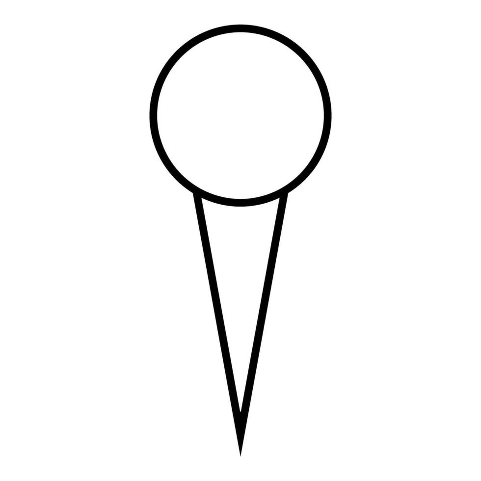 pin pointer location isolated icon illustration design black and white style vector