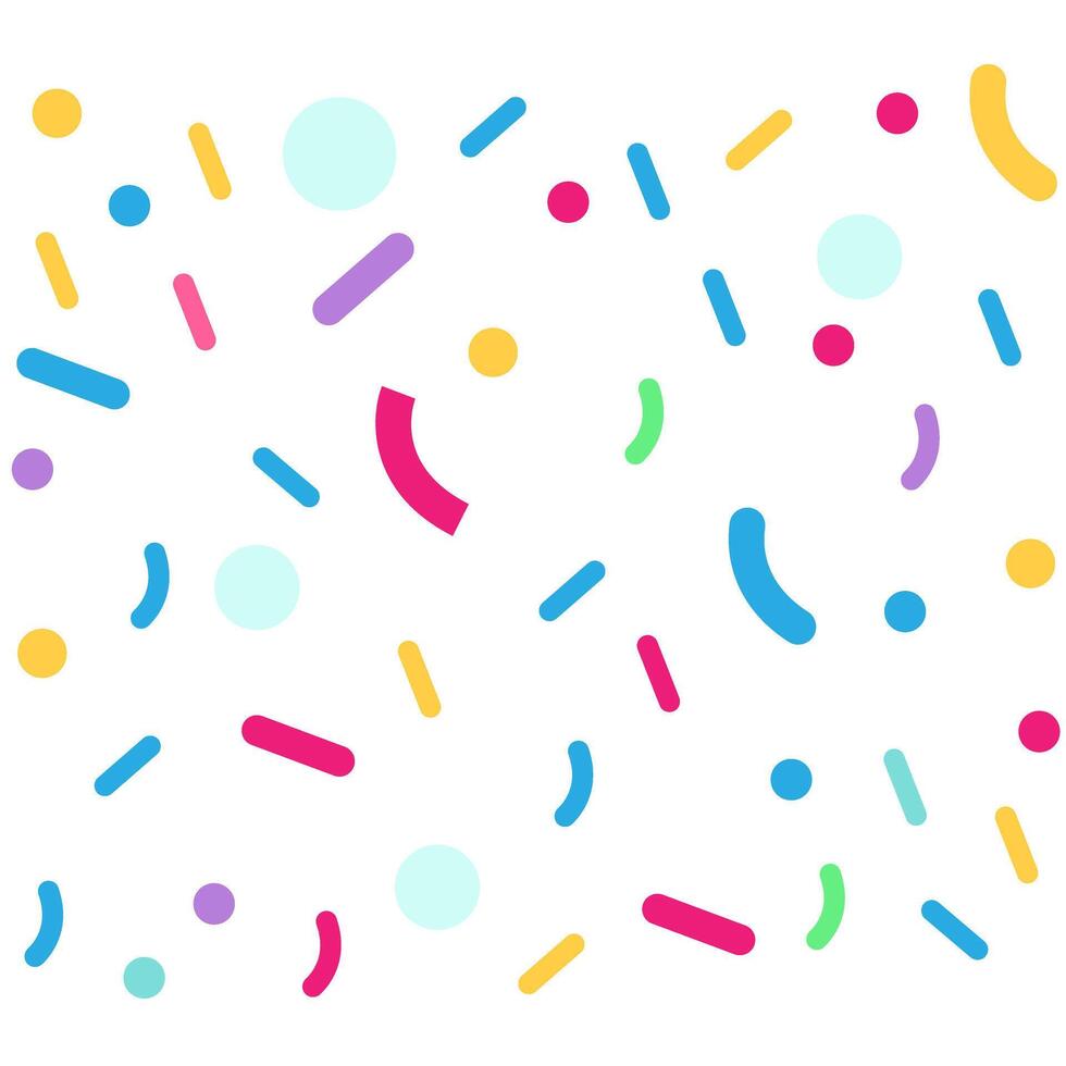 Colorful confetti on white background. illustration. Eps 10 vector
