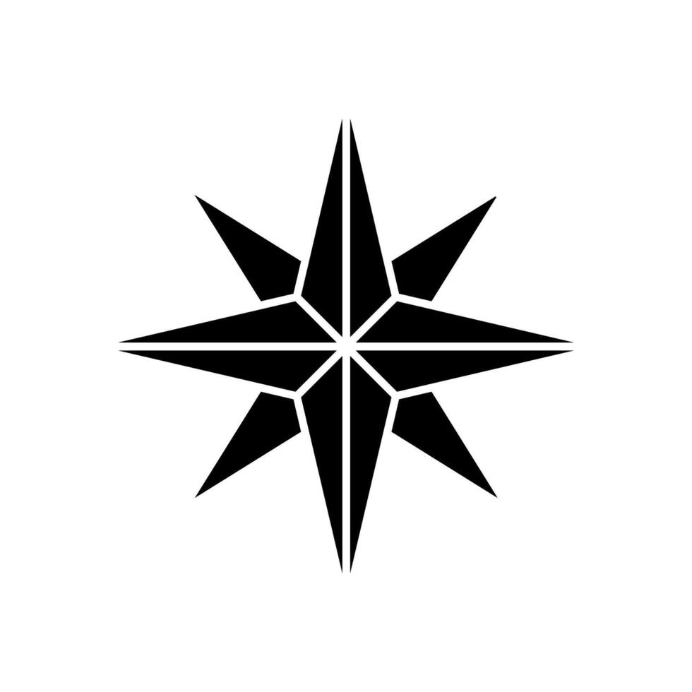 Compass icon. Wind rose sign. Wind rose symbol. Flat design style. vector