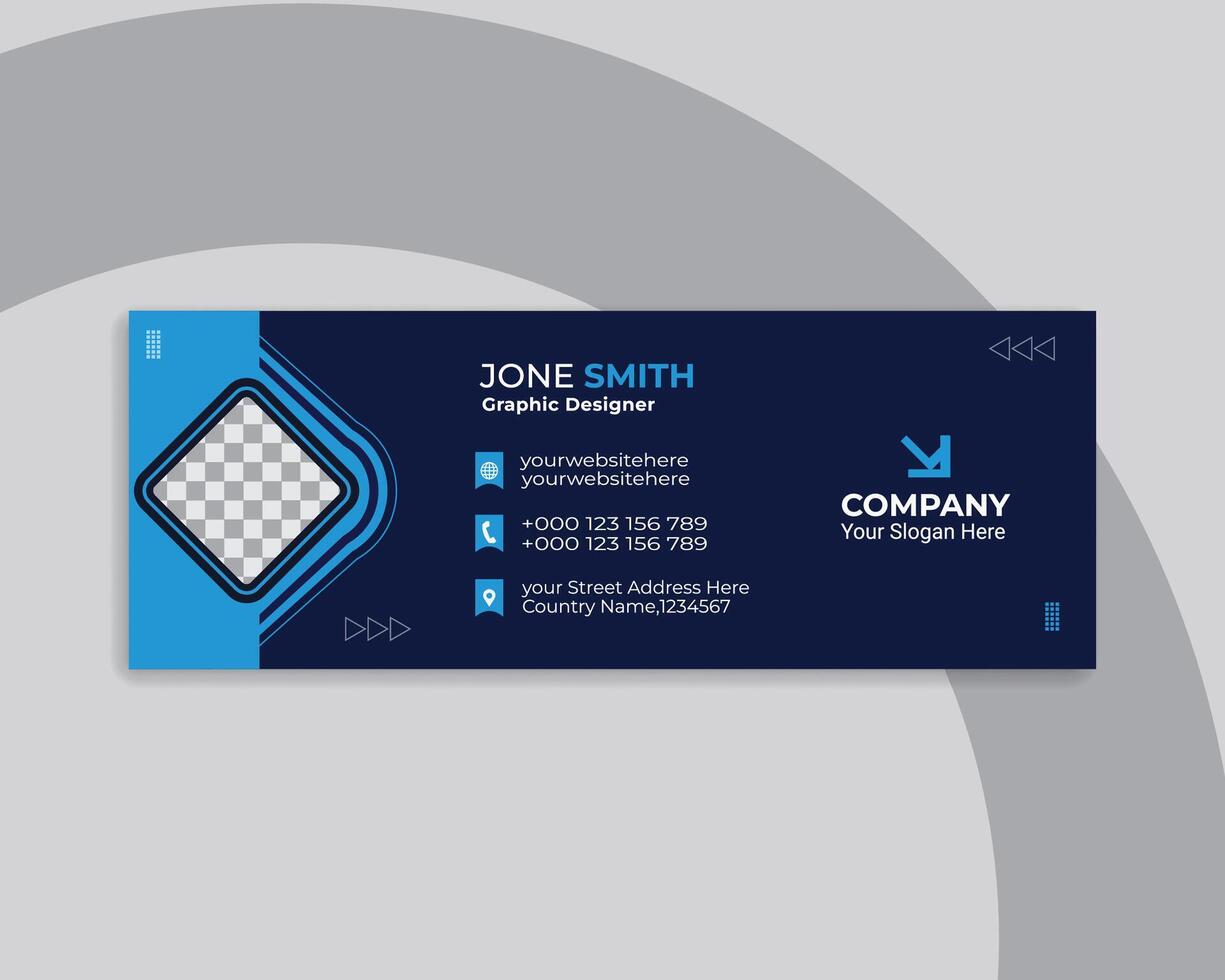 Corporate Email Signature Design. vector