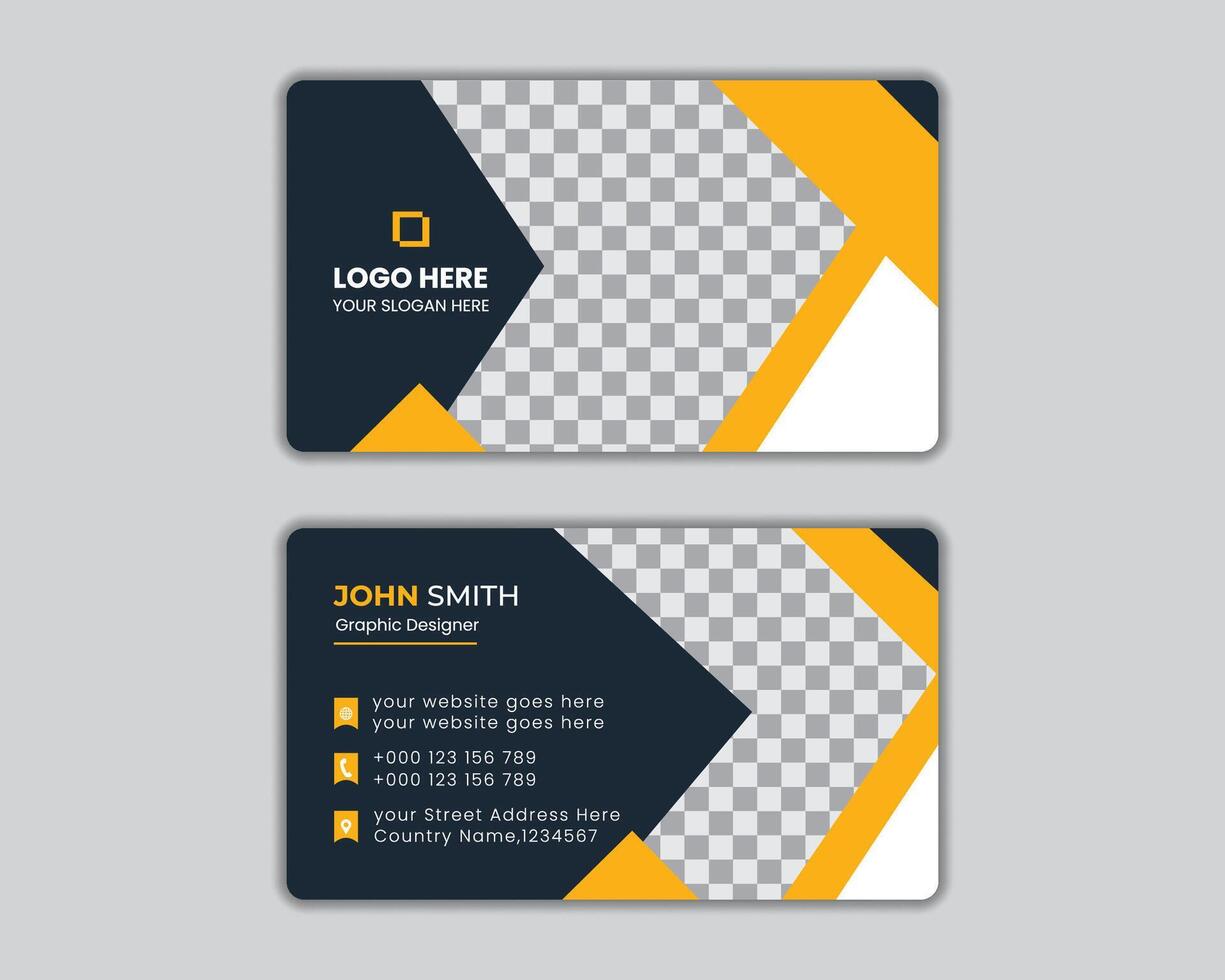 modern business card print templates. Personal visiting card with company logo. illustration. Stationery design. vector