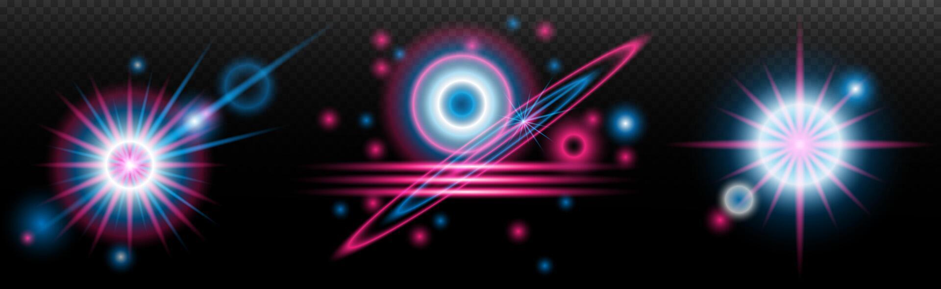 a set of three glowing. lights and a star vector