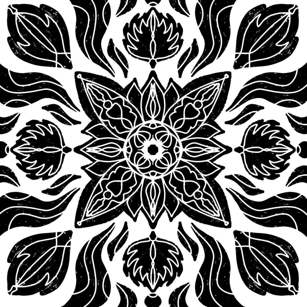 a black and white floral .design vector