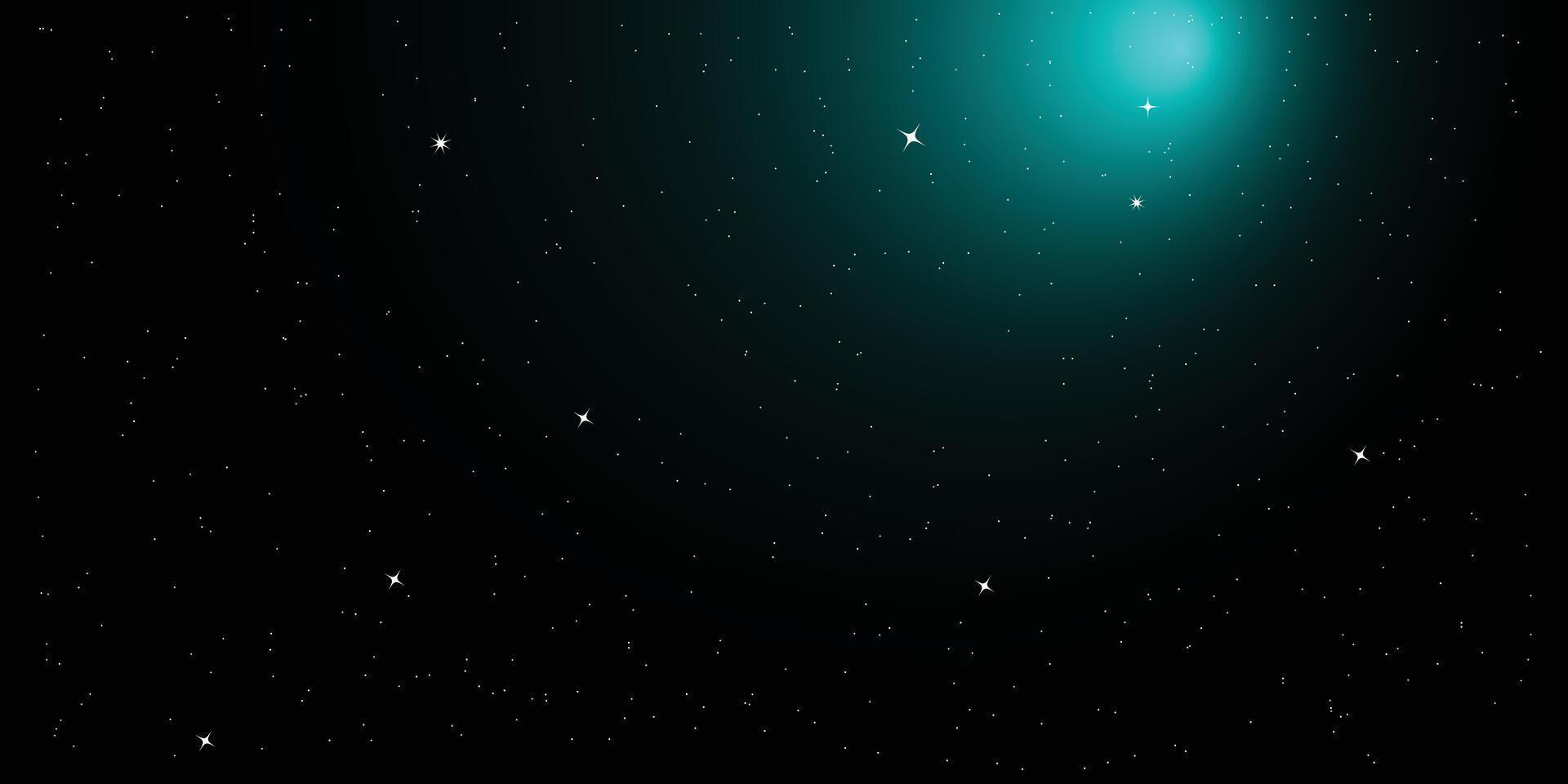 Abstract constellation dark space speckled night sky filled with white stars on black. vector