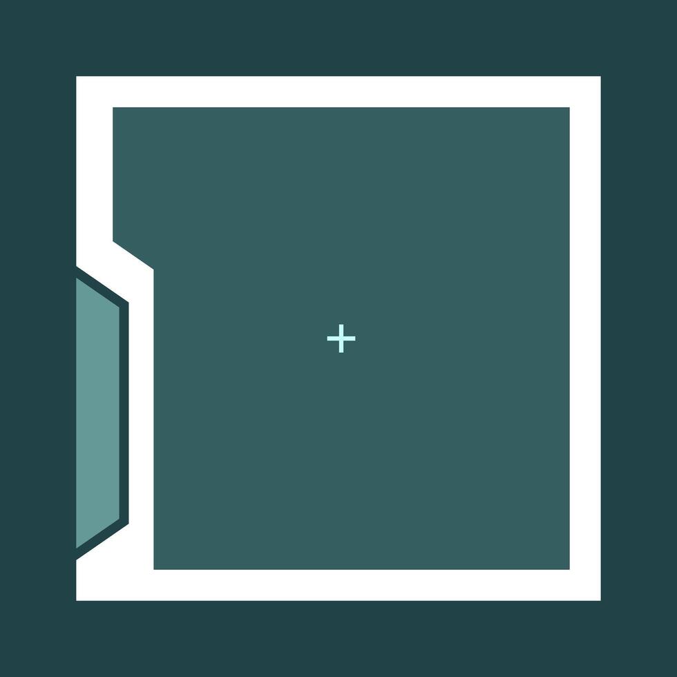 A square with a white square in the middle vector