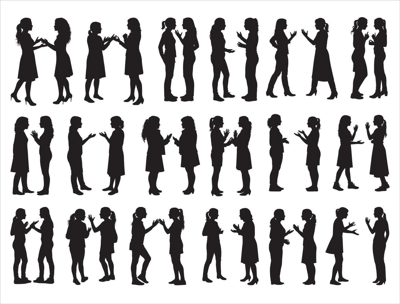 WOMEN SILHOUETTE WHITE BACKGROUND vector