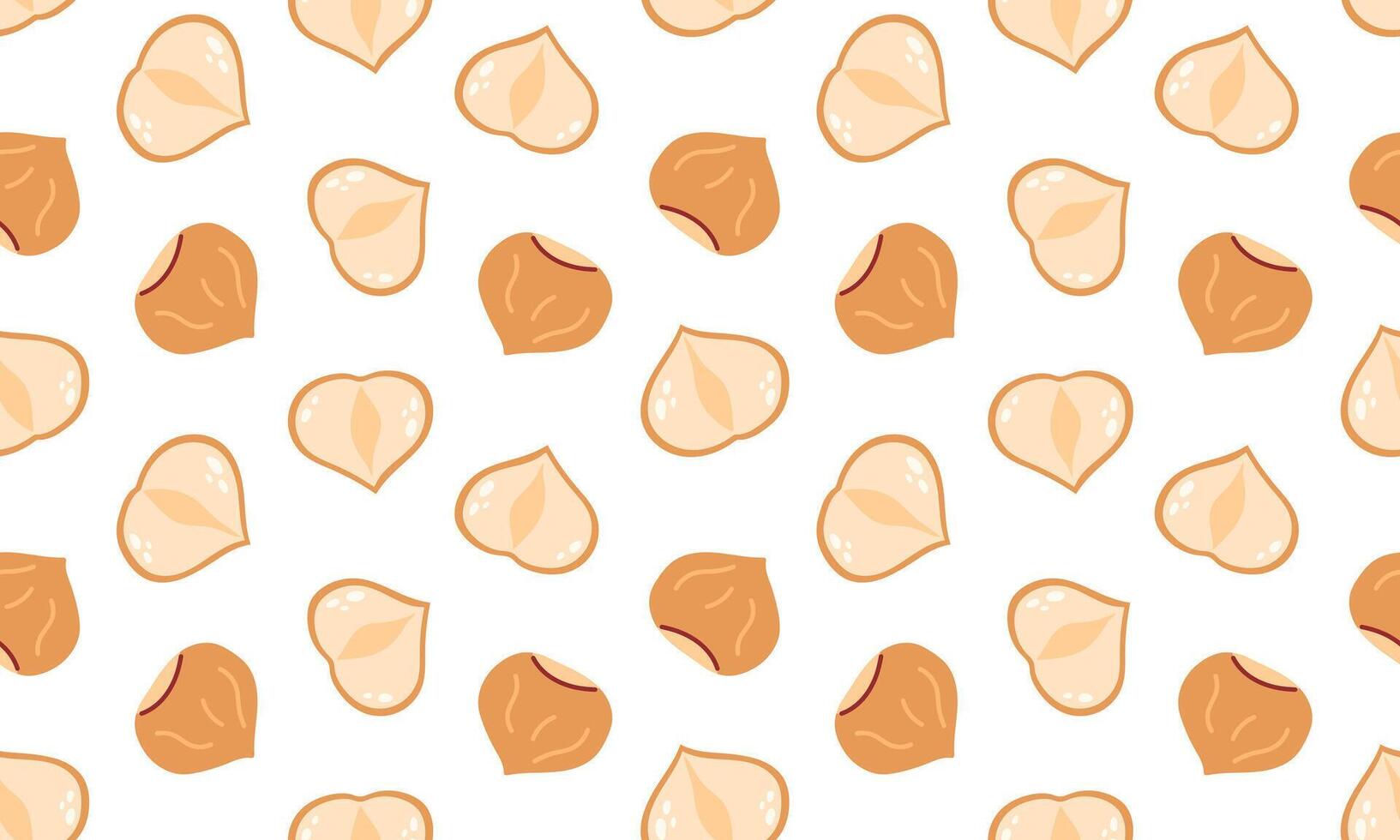 Hazelnut seamless pattern. Nuts and seeds background design. Vegan food ingredients. illustration vector