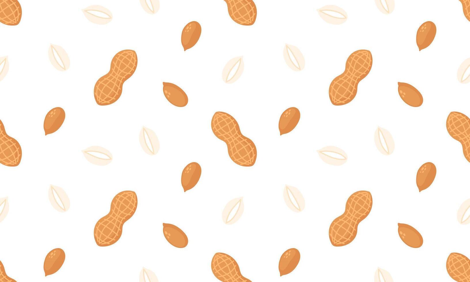Peanuts seamless pattern. Nuts and seeds background design. Vegan food ingredients. illustration vector