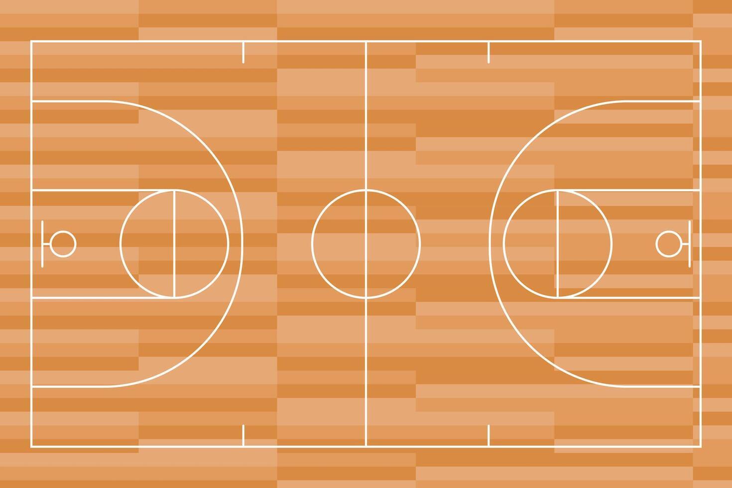 Basketball court floor with line on wood texture background vector