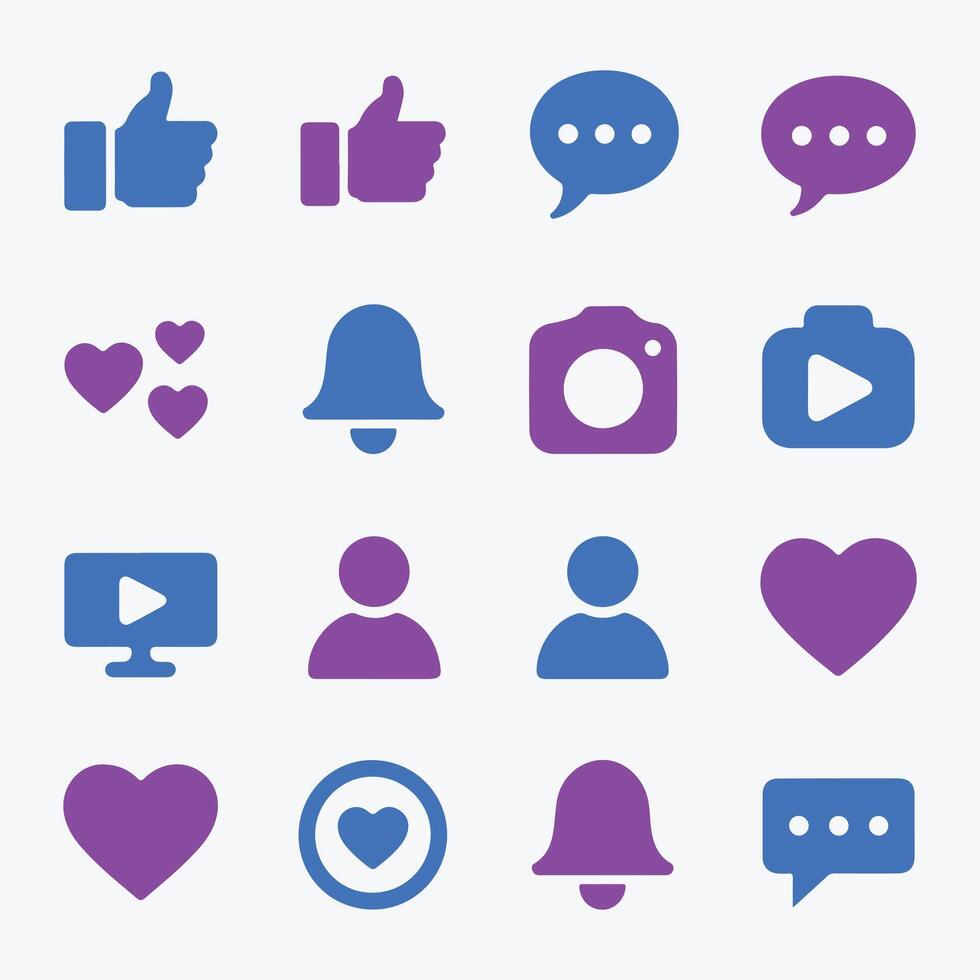 Professional Social Network Icons for Branding and Design vector