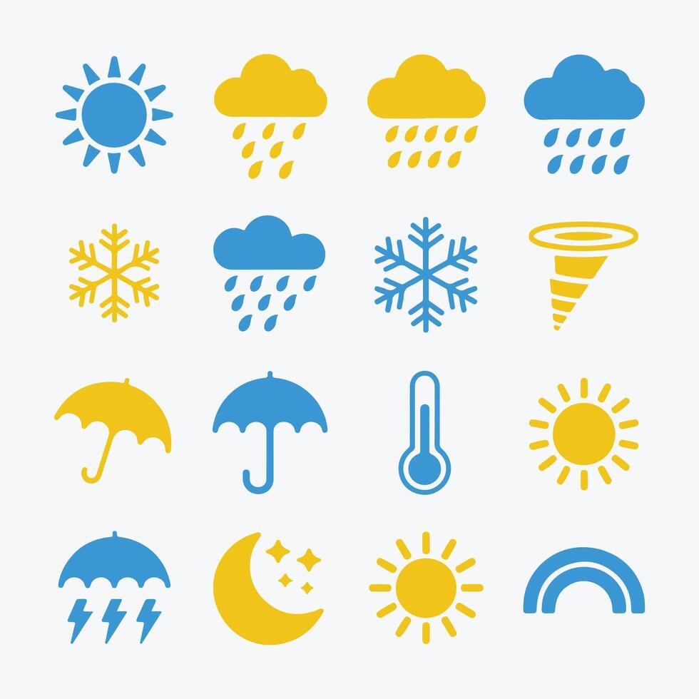 Professional Meteorology Icons for Branding and Design vector