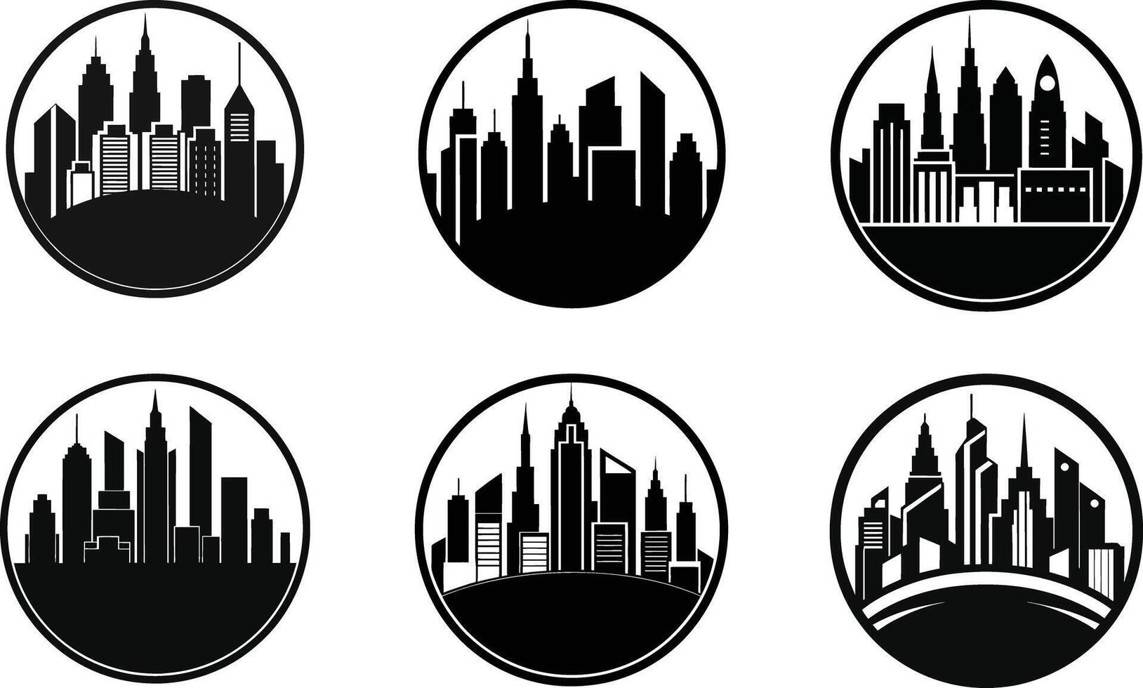 City skyline illustration vector