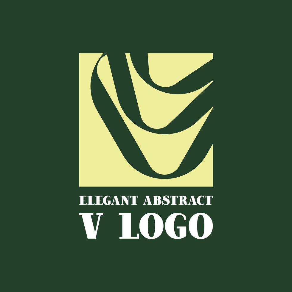 Elegant Abstract V Logo vector