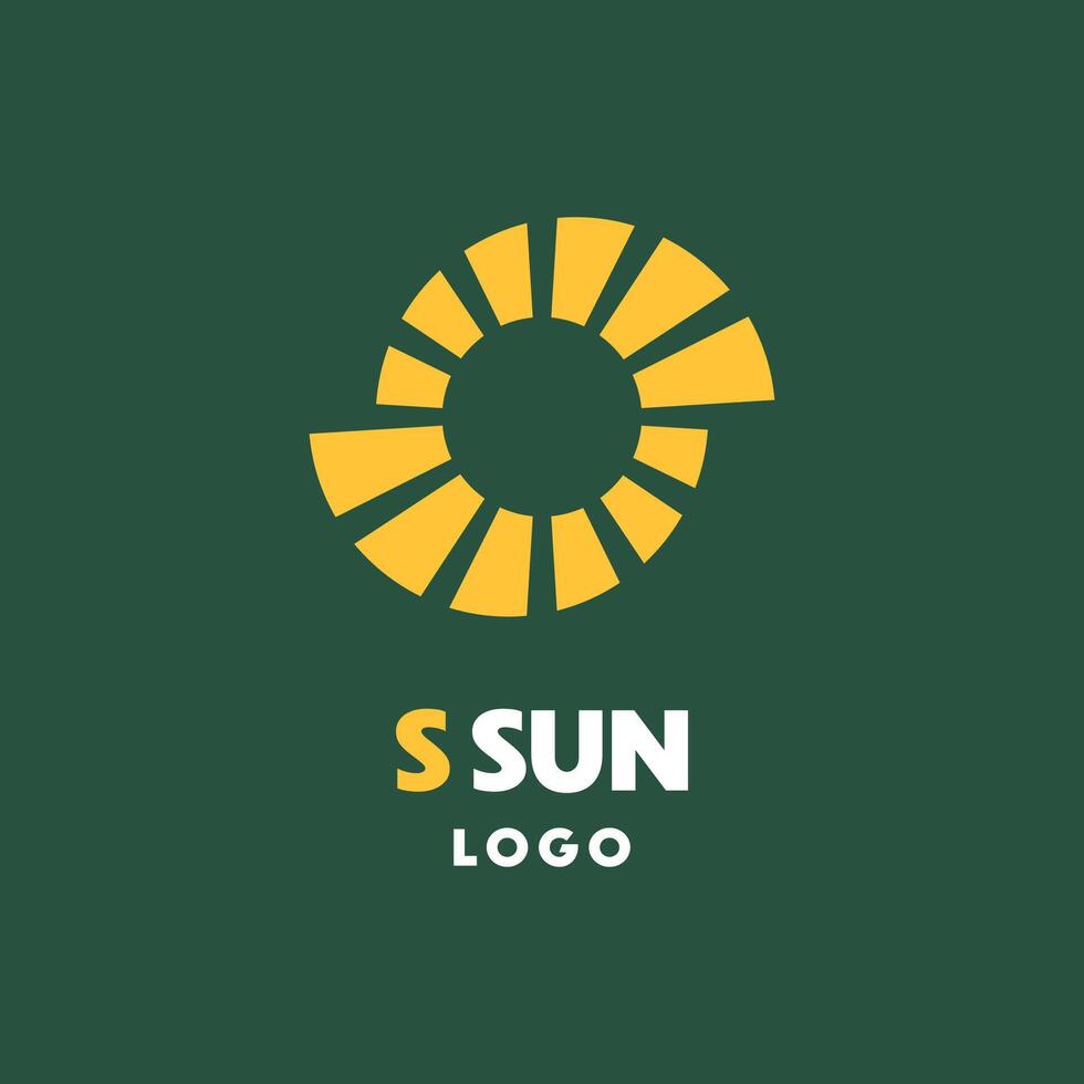 S Sun Logo vector