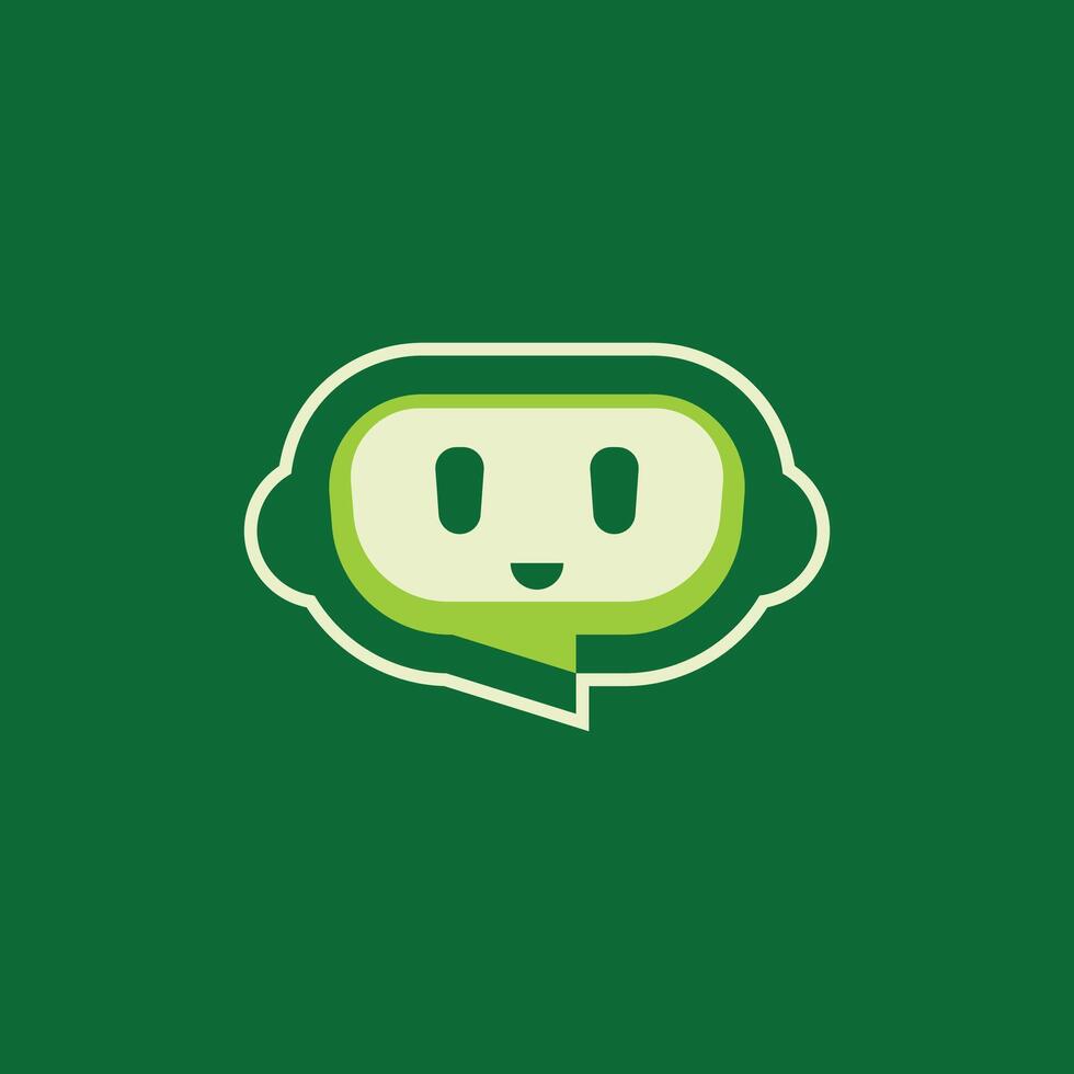 Robot chat logo vector