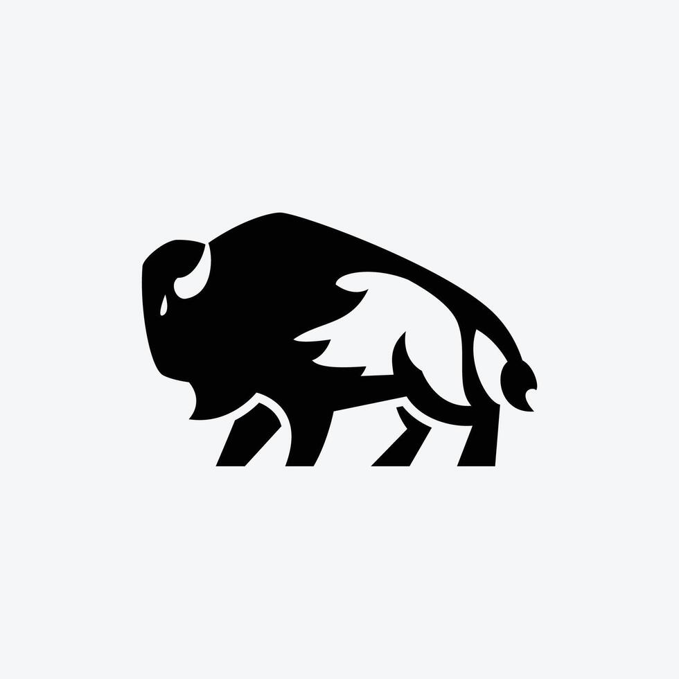 Simple Bison Logo vector