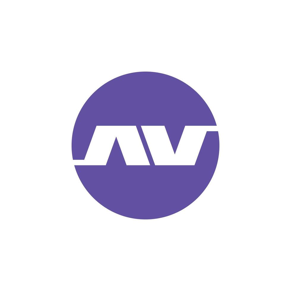 Ambigram AV logo vector