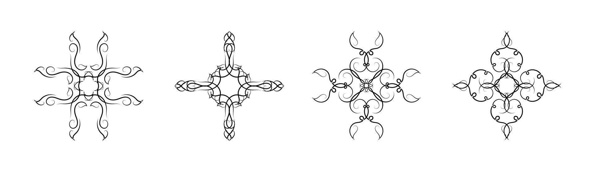 Borders Elements Set Collection Art on White Background vector