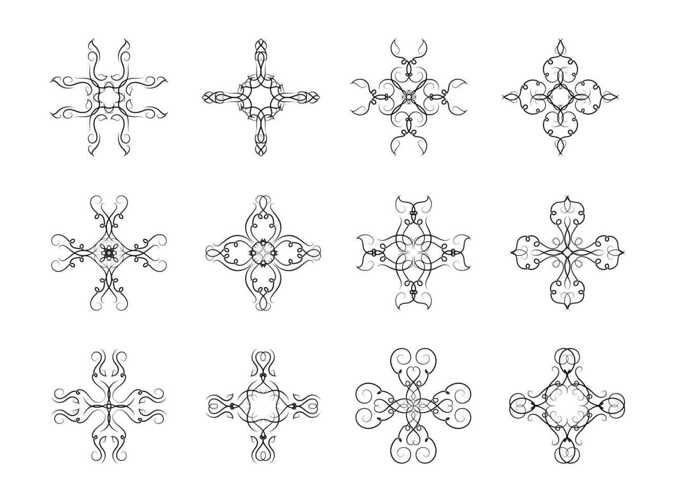 Borders Elements Set Collection Art vector