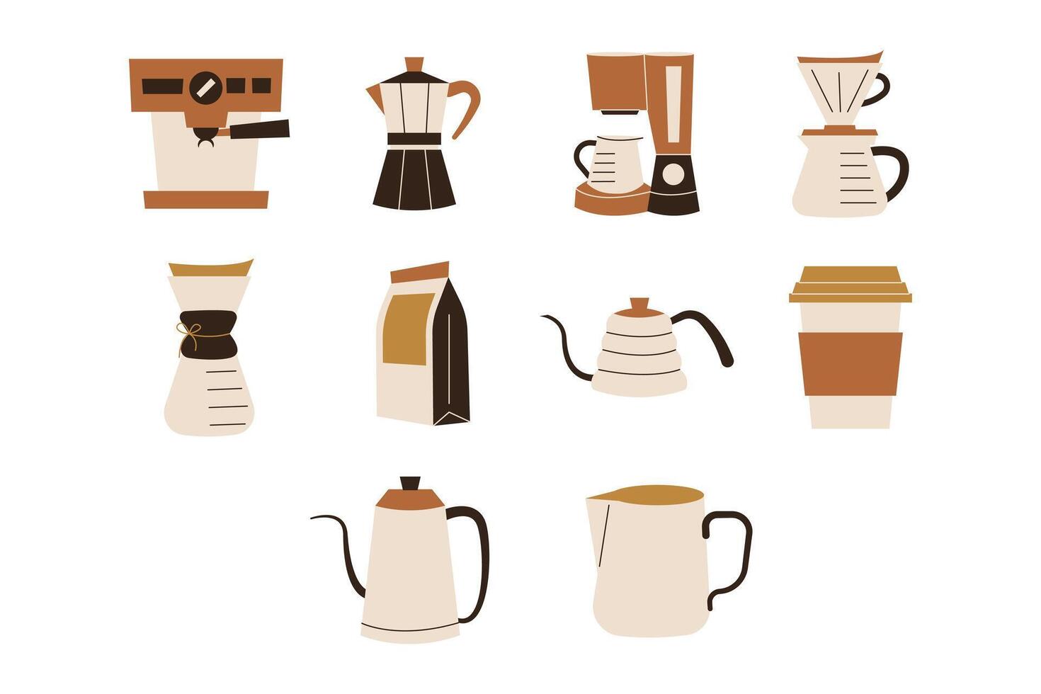 Manual coffee collection vector