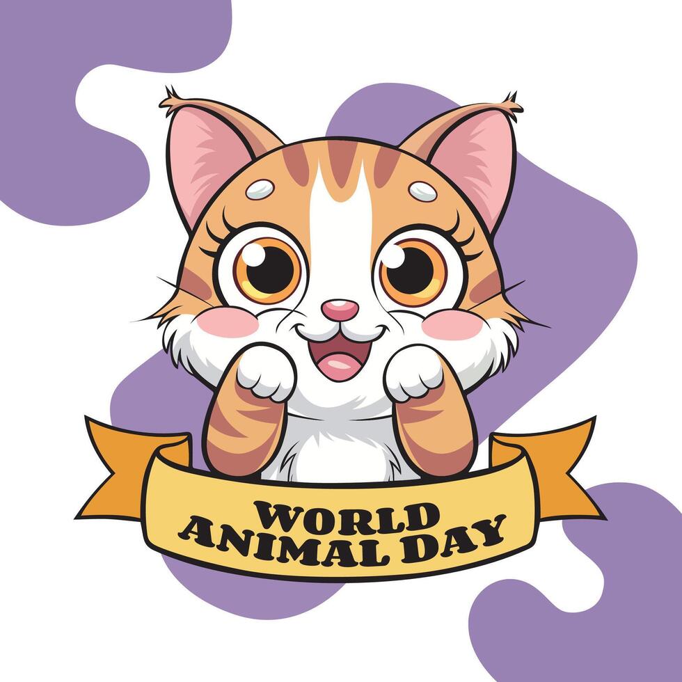 Smiling Wildlife Celebration, International Animal Day vector