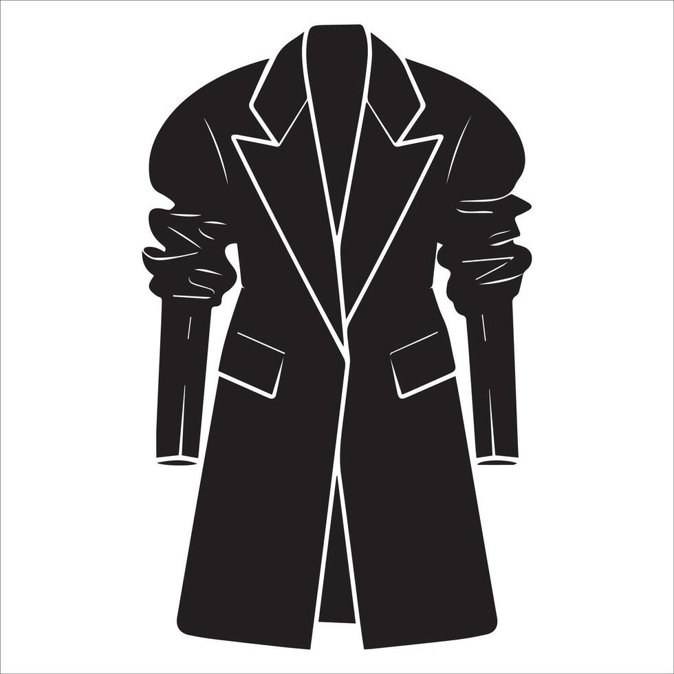Coat silhouette , vector