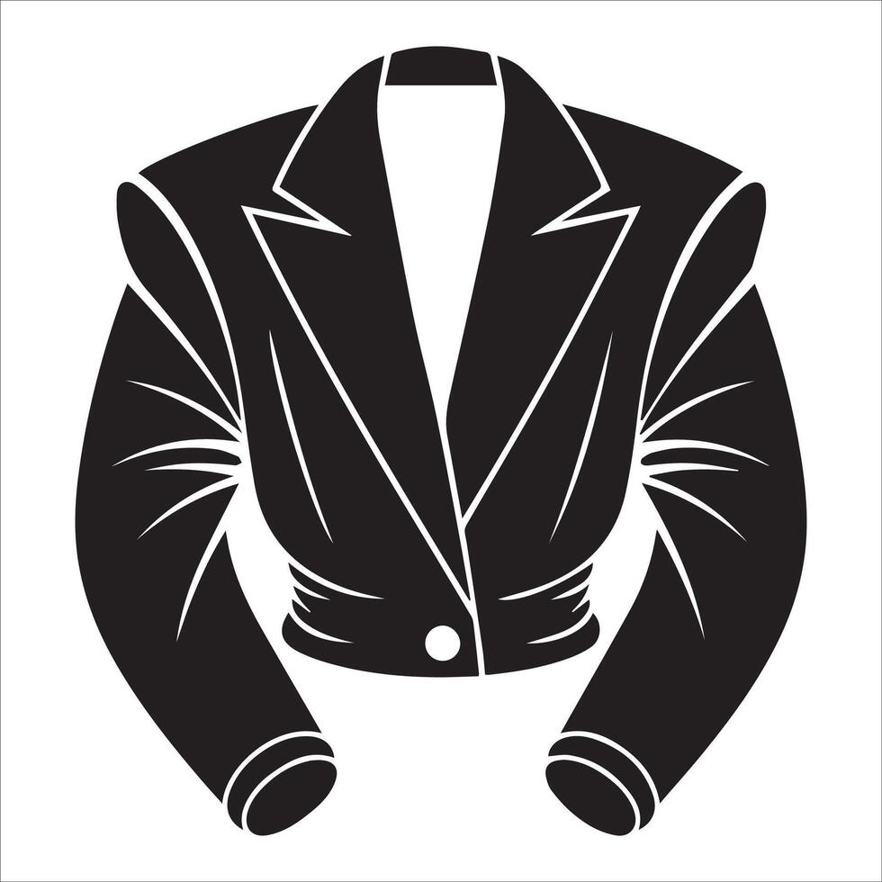 Minimalist Chunky Blazer Silhouette Illustration vector