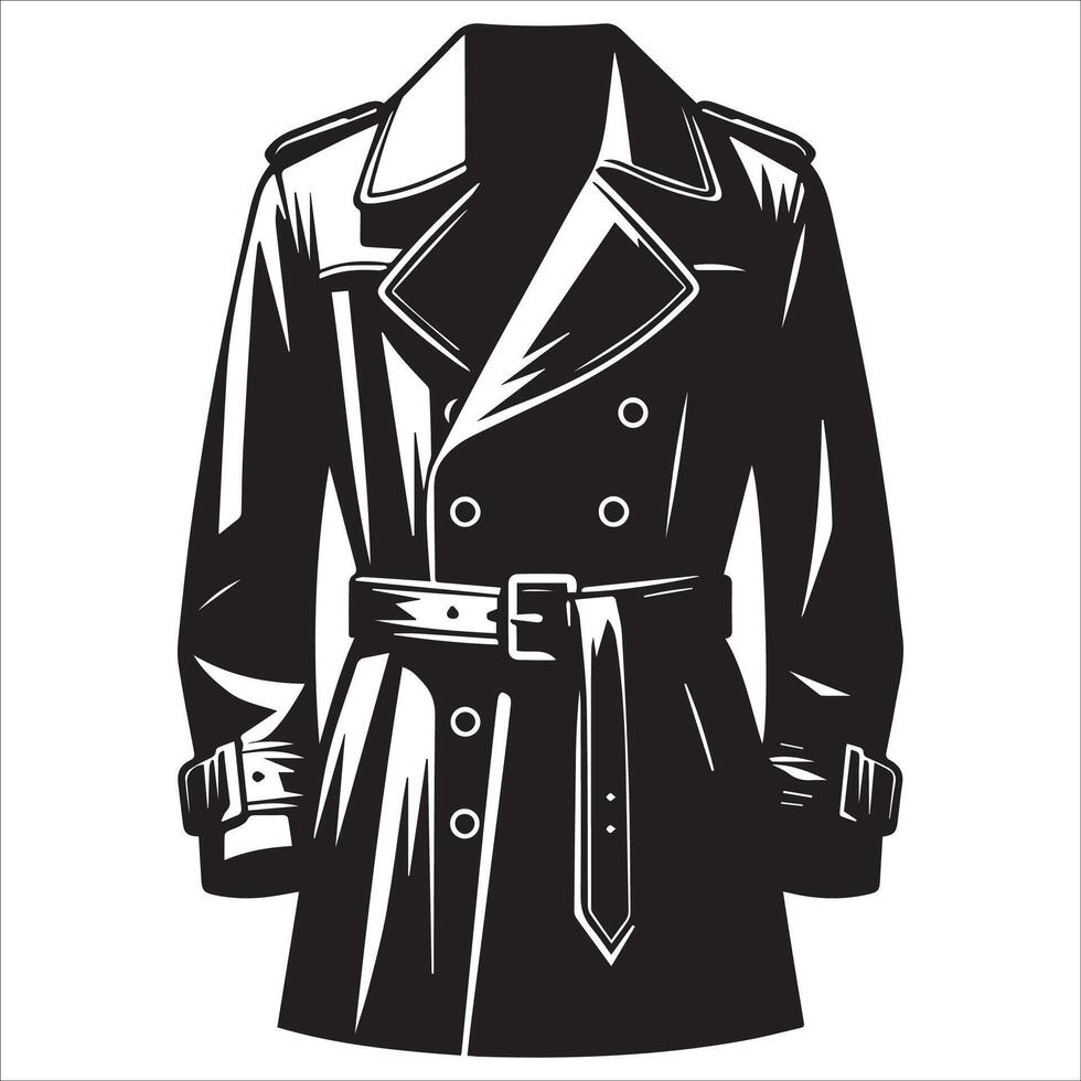 Stylish and Cozy Robe-Style Coat Silhouette vector