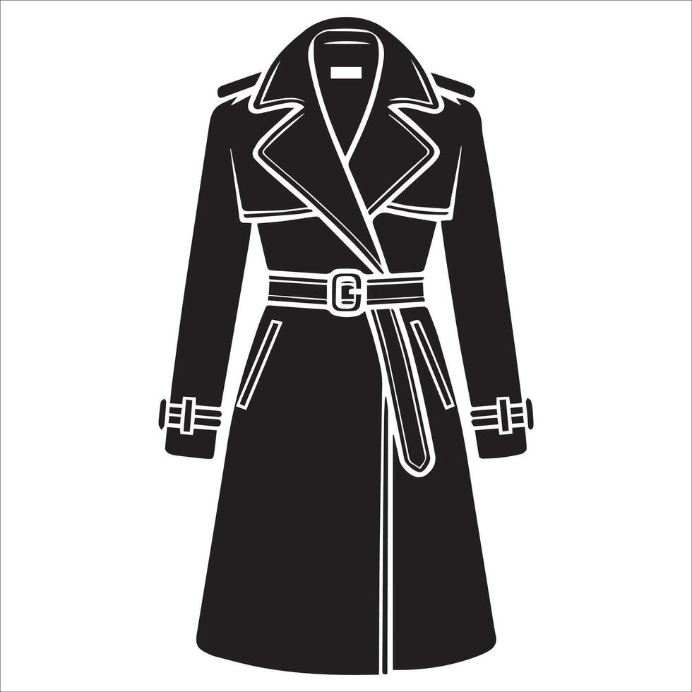 Minimalist Robe Coat Silhouette Concept vector