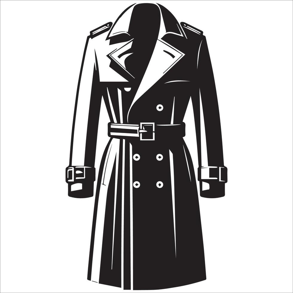 Robe-style Coat silhouette , vector