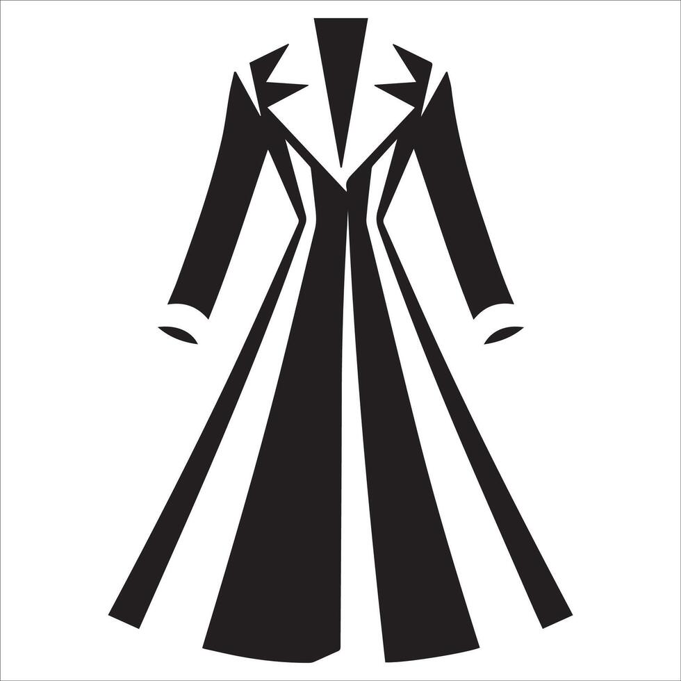 Dramatic Oversized Coat Silhouette Concept vector