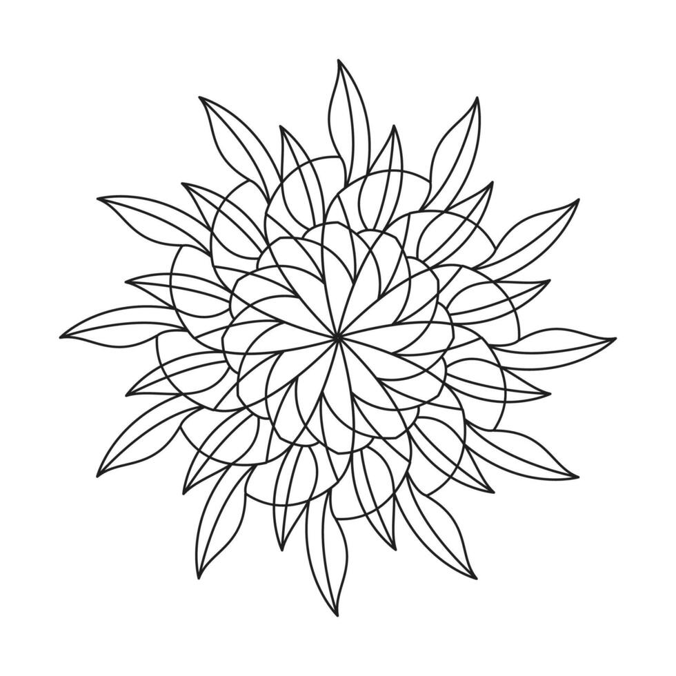 creative mandala design for kinds coloring book page vector