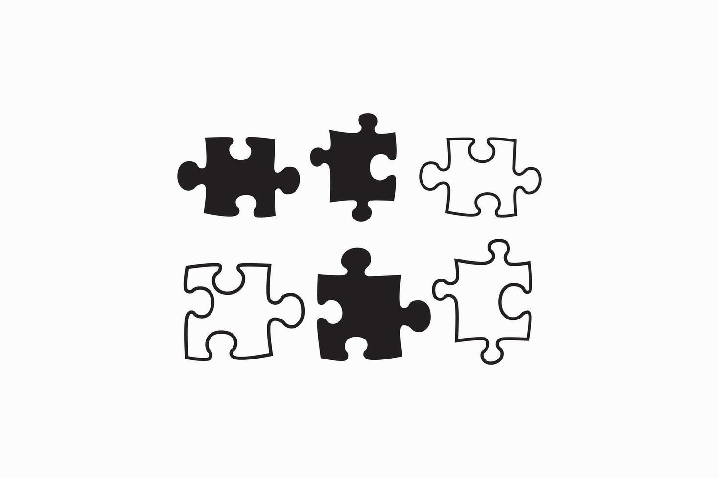 A puzzle design silhouette black and white image. vector