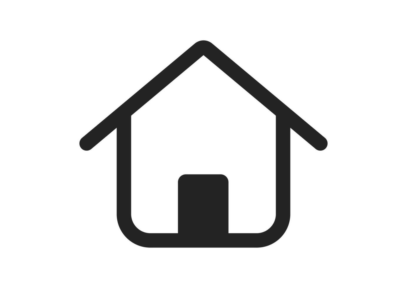 Home flat icon, house symbol for web and ui design vector