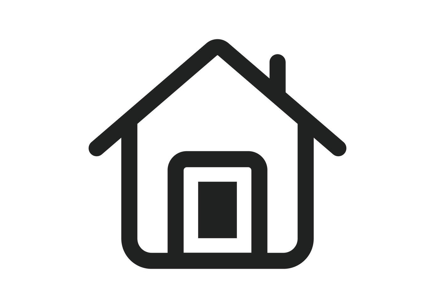 Web home icon sign isolated on white background illustration. vector