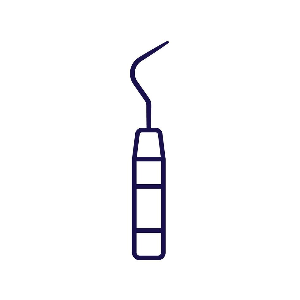 A minimalistic outline icon of a dental water flosser Ideal for medical, healthcare, and dentistry-related designs vector