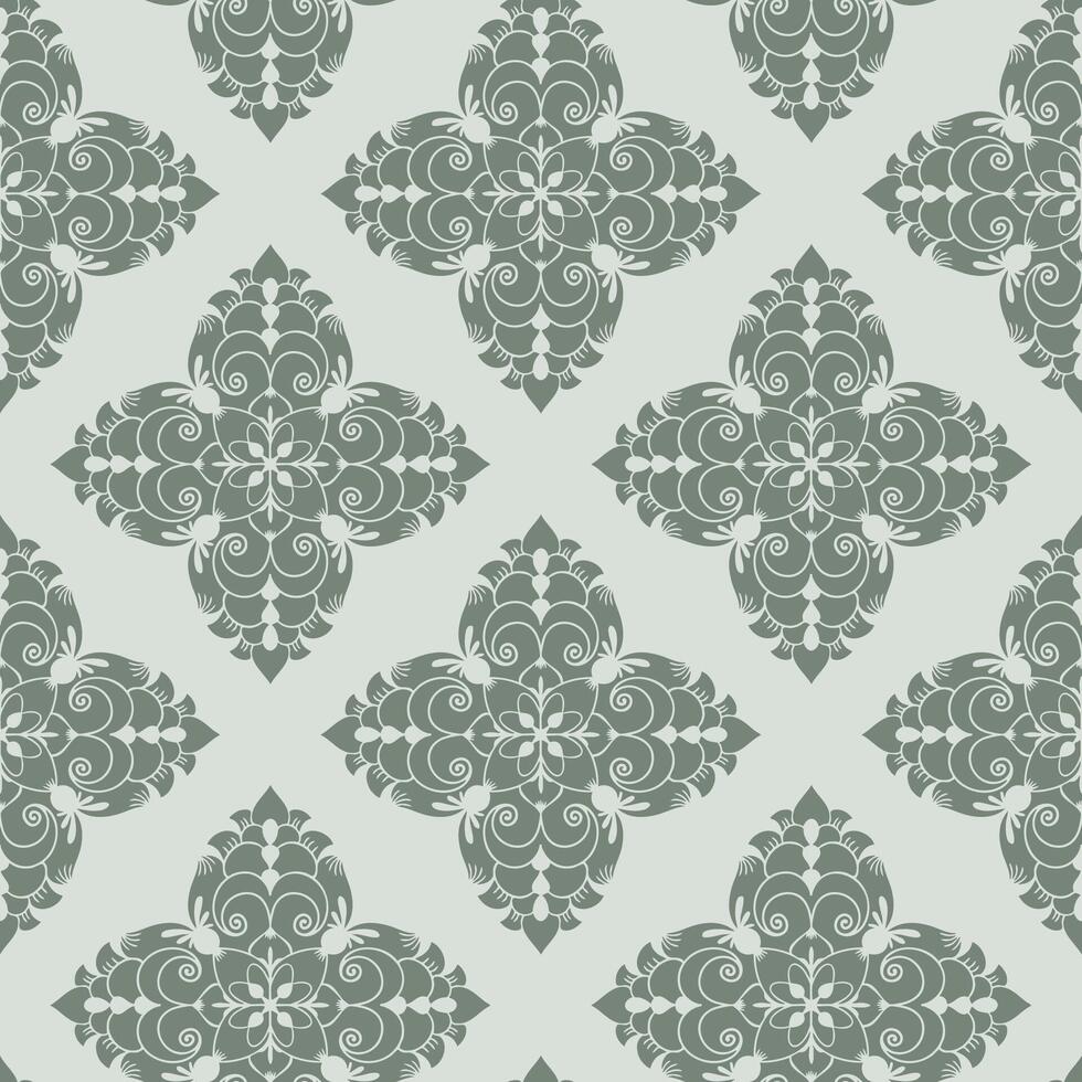 Damask simple seamless pattern design for extile, wallpaper, scrapbook, web backgrounds vector