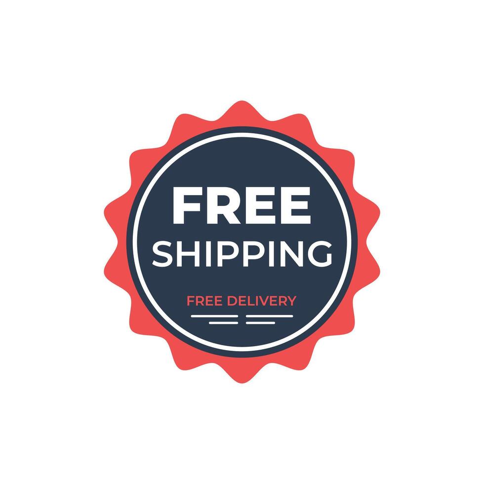 Free Shipping Banner Design Template Badge vector