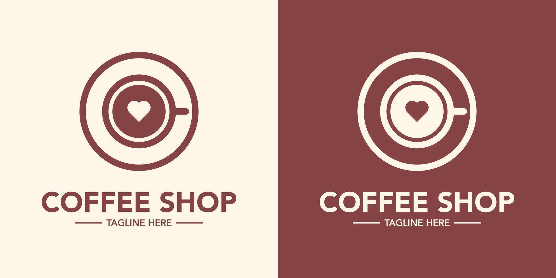 Coffee shop logo design template illustration vector