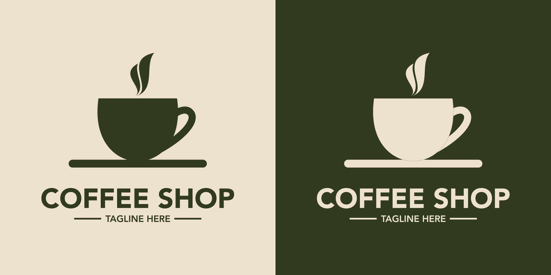 Coffee shop logo design illustration symbol design vector