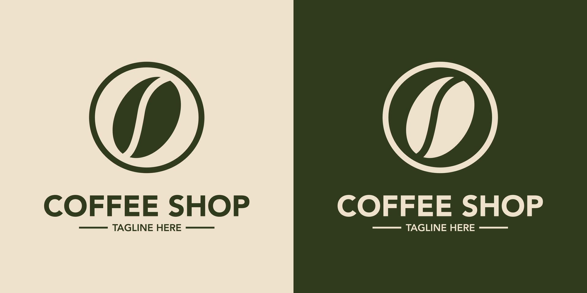 Coffee shop logo design illustration vector