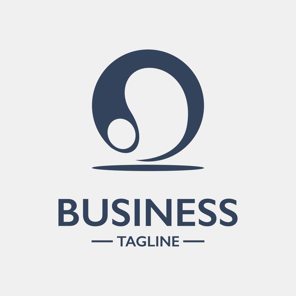 Business logo template with a circle shape vector