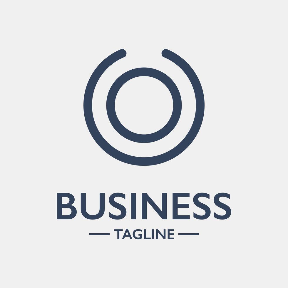 Business logo template with a circle and a circle vector