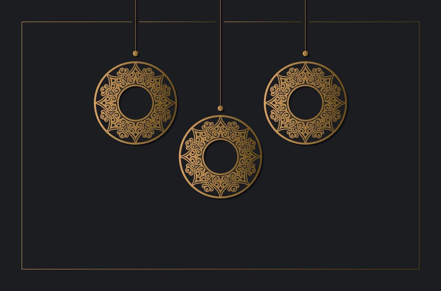 Luxury gold border pattern texture background vector