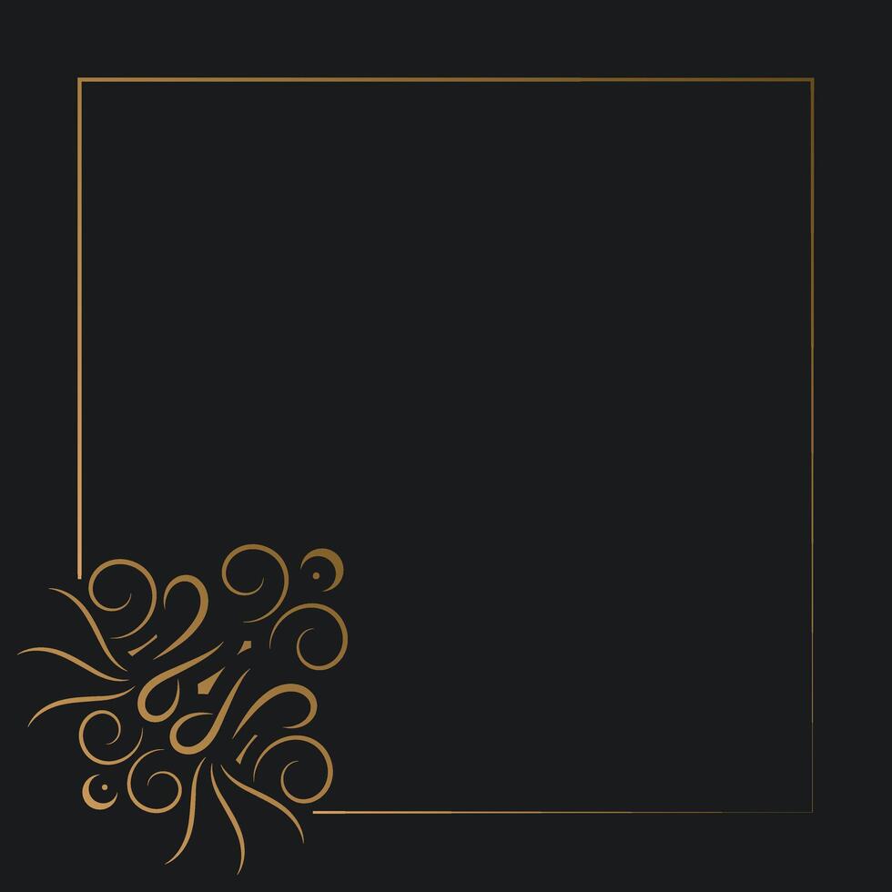 Elegant gold art decorative frame design style background vector