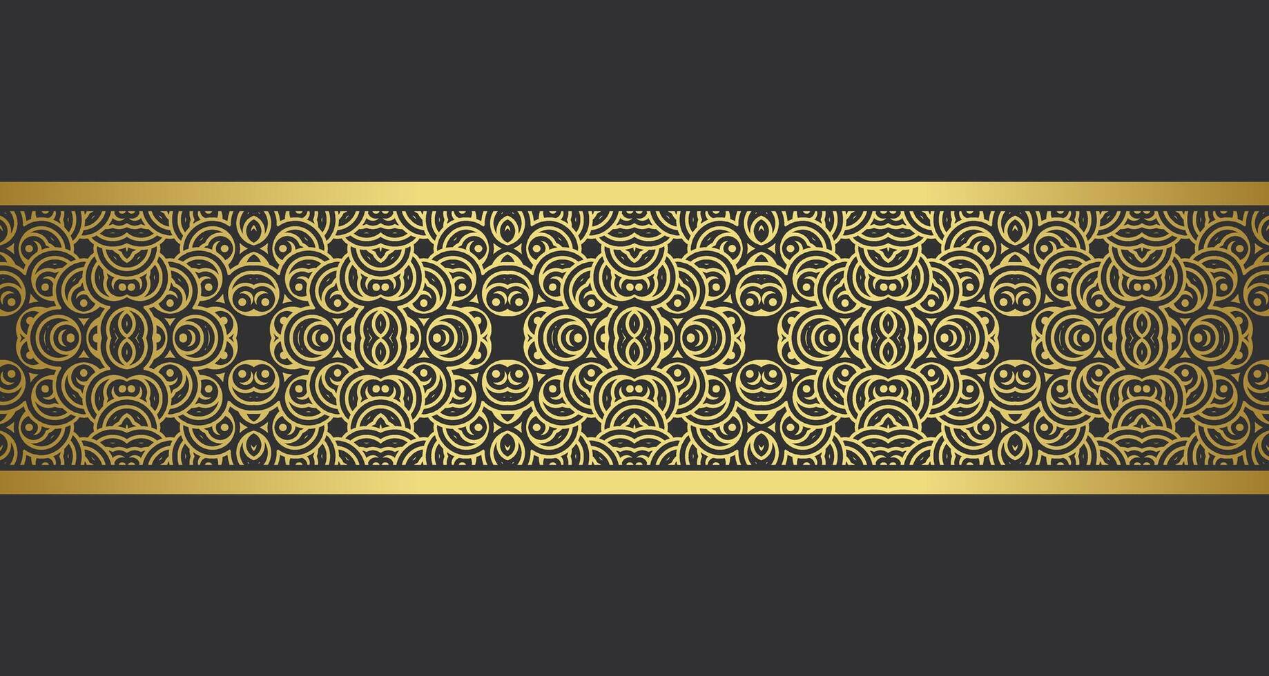 luxury golden ornamental border template vector
