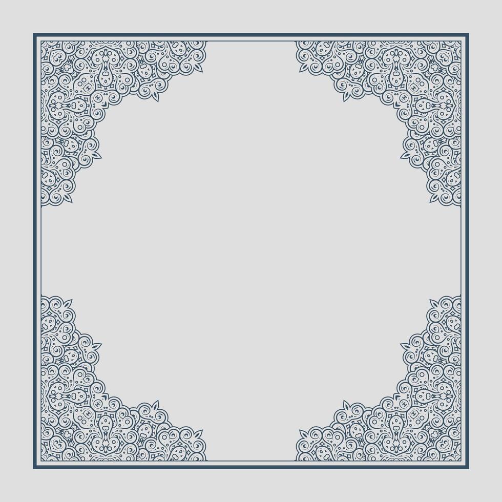 retro decorative frame design background vector